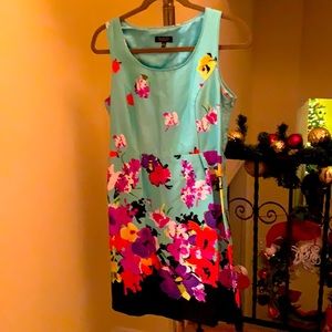 Floral dress, pretty w/ side zipper on both sides.